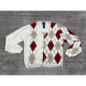 Country Club Petites by Koret Sweater Womens Medium‎ Cardigan Layered Cotton